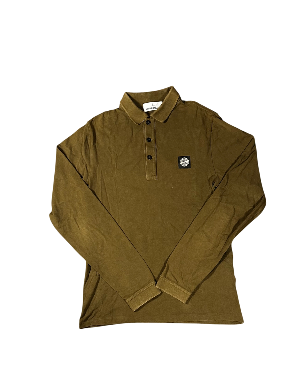 Stone Island Langarm Polo (S)